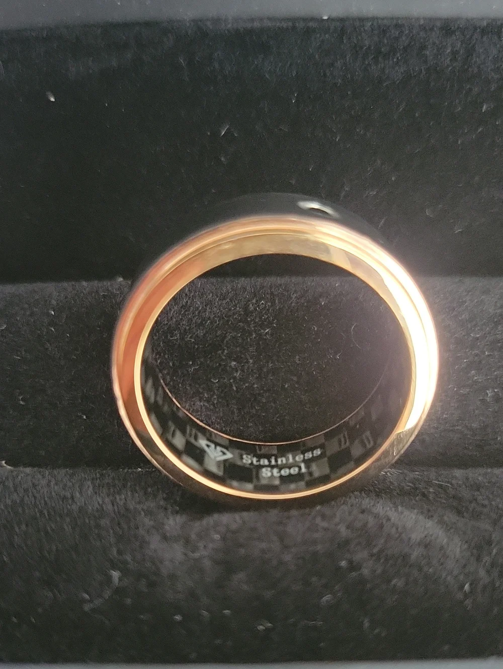 Rose Ion Plated Stainless Steel Men's Ring